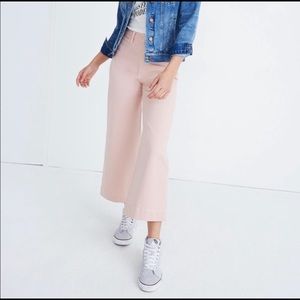Madewell Emmett Wide-Leg Crop Pants - Pink Oyster